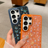 Nouvelle coque de téléphone de luxe scintillante entièrement ornée de diamants, motif floral, pour Samsung S26 Ultra S25 Ultra, protection antichoc