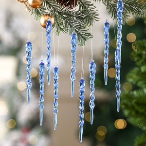 Suministros festivos navideños transfronterizos, creativos adornos transparentes de helado, nuevas decoraciones para árboles de Navidad, copo de nieve - Product Image 4