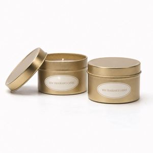 MW Scented <b>Candle</b> Metal Tin Jar Round Aromatherapy Fragrance <b>Candle</b> for Home Decoration - Product Image 1