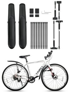 כנפונים קדמיים ואחוריים לאופני הרים RIDERACE, רחבים, עמידים למים, סט מגני בוץ לגלגלים לרכיבה בכביש, אביזרים לאופניים - Product Image 2