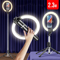 P220-q pliable Mini trépied sans fil Selfie StickWith remplissage lumière ours oreille obturateur télécommande pour Ios Android