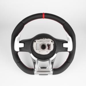 Cubierta de Acabado Cromado Plateado para Volante de Cuero <span class=keywords><strong>Mercedes</strong></span>, Paletas de Cambio de Fibra de Carbono Opcionales, Modelos C, E, S, GLC, GLE, <span class=keywords><strong>GLS</strong></span> - Product Image 5