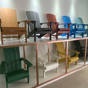 Accoudoir de jardin de patio en <span class=keywords><strong>plastique</strong></span> et bois, meubles d'extérieur, chaise à dossier durable, couleur unie, offre spéciale - Product Image 3