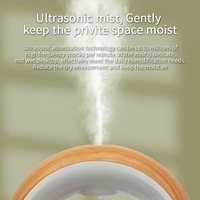 Humidificateur de gouttelettes d'eau flottantes à ultrasons finition en bois humidificateur anti-gravité pour chambre à coucher et grande pièce