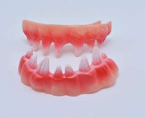 أدوات تنكرية للحفلات، أسنان مضحكة وغريبة، أسنان مزيفة للهالوين، ديكورات على شكل دماء - Product Image 6