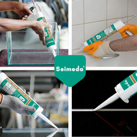 Scellant silicone acétique à séchage rapide GP, adhésif transparent imperméable pour verre, fenêtres, portes, salles de bain, cuisines, joints de carrelage, 300 ml, OEM