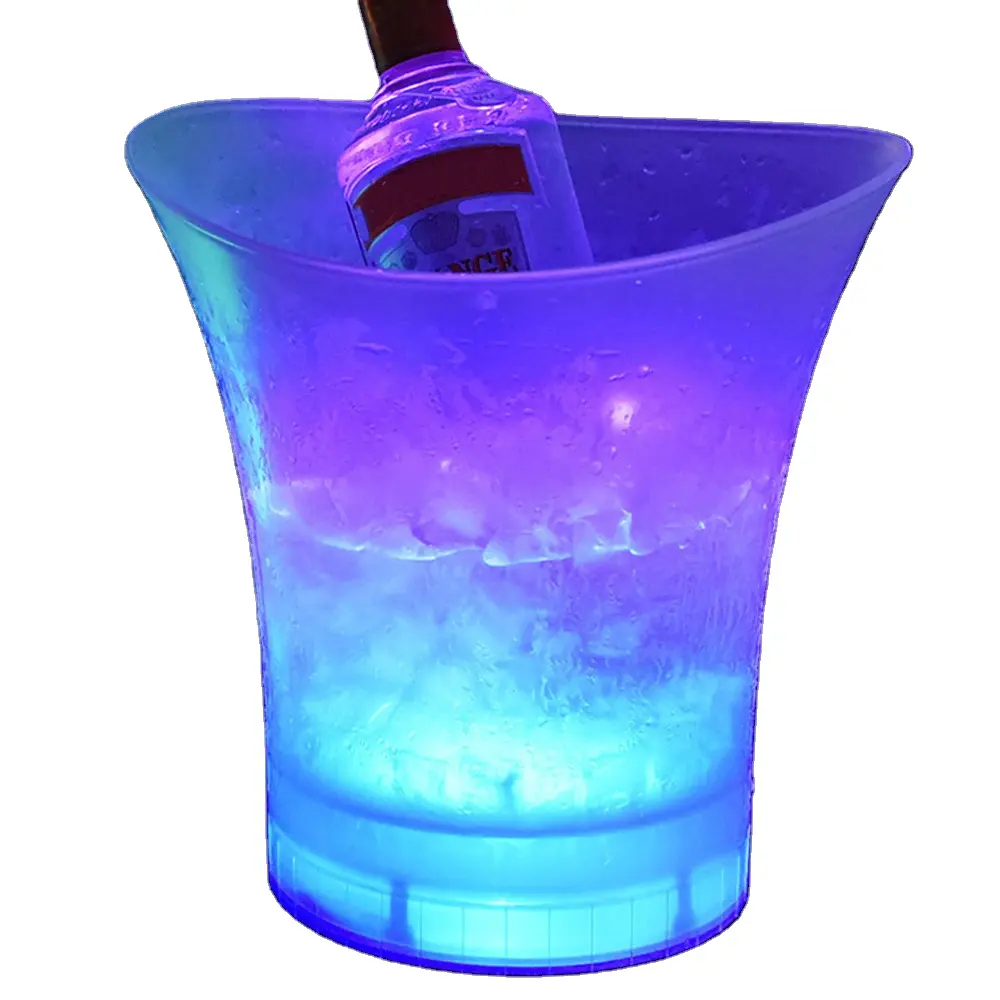Clube noturno champanhe bares festa à prova d' água plástico luz up uísque cerveja led balde de gelo