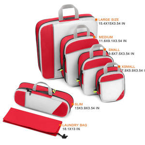 Sacs de compression de voyage ultra-légers grande capacité de haute qualité, organisateurs de bagages en maille avec motif lettres et fermeture éclair - Product Image 2