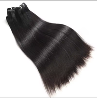 Lots de Cheveux Vierges Bruts de Qualité Supérieure à Tisser, Noirs Naturels Raides, Cuticules Alignées, Double Drawn, Vente Chaude