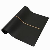 Tapis de yoga SHENGDE en PU TPE antidérapant de 68 cm de large avec sangle de transport, personnalisable (OEM, marque privée)