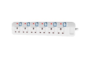 Đẹp an toàn anh điện điện dải rộng ổ cắm 3M CE ROHS cáp mở rộng trắng DF 5 cửa hàng ABS ánh sáng cá nhân ngắt - Product Image 5