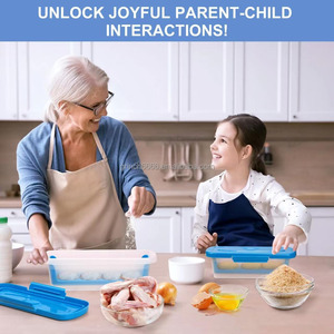 Bol à pâte à tremper avec couvercle, shaker à pâte à poisson, meilleur plateau à paner, bol à pâte avec couvercles, shaker pour <span class=keywords><strong>les</strong></span> <span class=keywords><strong>ailes</strong></span> de poulet - Product Image 2