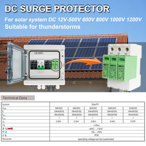 יצרנים ce סולארית t2 מתח 40ka dc 500v 600v 1000v 1500v ברק מגן spd 3p - Product Image 2