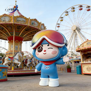 Escultura de Figura de Dibujos Animados Personalizada, Grande, para Exteriores, Linda, de Fibra de Vidrio, Estatua 3D, Decoración Artesanal para Centros Comerciales, Parques Temáticos, Plazas de la Ciudad - Product Image 5