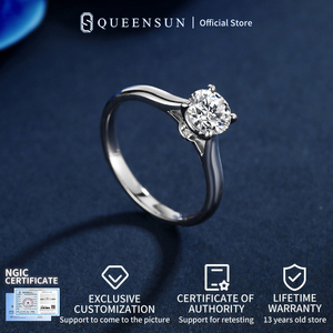 <span class=keywords><strong>Anillo</strong></span> de Compromiso Solitario con Diamante Cultivado en Laboratorio IGI de Oro de 18K, Corte Brillante, 1 Quilate, <span class=keywords><strong>Anillo</strong></span> de Lujo para Novia, Regalo de Aniversario para Mujer - Product Image 3