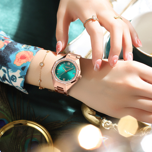 สำหรับ 2621 แบรนด์หรูสำหรับธุรกิจ นาฬิกาข้อมือผู้หญิง ตัวเรือนโลหะผสม สายสแตนเลส สตีล ควอตซ์ ประดับเพชรและคริสตัล - Product Image 6