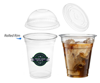 Fuling – tasses en plastique pour jus de café et latte, personnalisées, 12oz, 16oz, 20oz, avec couvercle en forme de dôme, thé au lait, jetables, avec couvercles