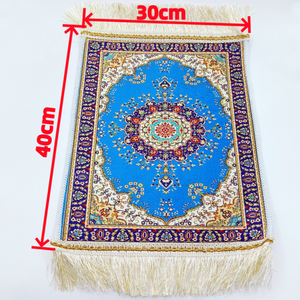 Turkish Floral <b>Mini</b> Washable Prayer Rug with Tassels, Suitable for Camping, Picnics, and Home Use - Muslim Style - Product Image 6