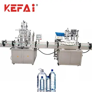 KEFAI botol plastik otomatis pegas Mineral air PET plastik mesin tutup botol pengisi harga rendah