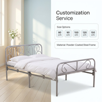 Base de Cama Económica de Hierro Forjado, Plataforma Metálica Resistente y Estable, Fácil de Montar, Muebles para Dormitorio, Hotel y Hogar