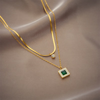 Collier à chaîne multi-rangs en acier inoxydable, accessoire de mode, bijoux, pendentif en forme de croix, de cœur et de perle