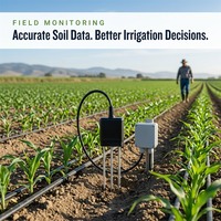 Capteur d'humidité et de température du sol RS485 FDR haute précision 2% Sonde étanche IP68 Teneur en eau volumétrique 0-100% pour applications intelligentes