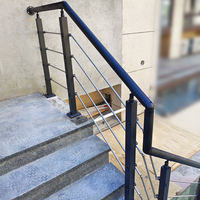 Système de garde-corps en câble tubulaire carré en acier inoxydable 304 JRS pour escaliers et balcons de villas modernes, idéal pour l'intérieur