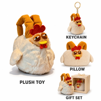 Peluche personnalisée en forme de poulet, directement de l'usine, à partir de vos illustrations, OEM/ODM, pour marques IP originales