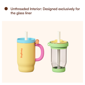 Vaso Térmico Hong Ling con Revestimiento de Vidrio Extraíble de 800 ml, Taza de Café Aislada al Vacío con Asa y Pajita, Libre de BPA, con Logotipo Personalizado - Product Image 6