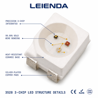 LED SMD 3528 multi-longueurs d'onde, rouge, bleu, infrarouge, 630nm, 470nm, 850nm, perles à triple puce pour la photothérapie et les outils de soins de santé
