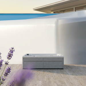 Piscina de Natación Acrílica Rectangular VIRPOL RL-SM40 de 4m, <span class=keywords><strong>para</strong></span> Exteriores, Elevada, con Gabinete de WPC, Sistema de <span class=keywords><strong>Contracorriente</strong></span>, Filtro de Ozono y Jets - Product Image 3
