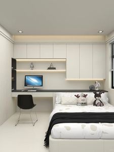 Juego de Muebles de Madera de Diseño Personalizado para Dormitorio Infantil Incluyendo Cama Escritorio Librería y Armario para Uso en Toda la Casa para Habitación de Niños - Product Image 3