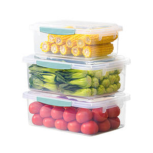 Boîte de rangement pour réfrigérateur, rectangulaire, transparente, anti-poussière, de qualité alimentaire, organisateur de cuisine pour réfrigérateur - Product Image 1