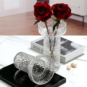 Florero de cristal para decoración de habitaciones, florero de cristal para decoración de sala de estar, estilo moderno de Finlandia, hielo helado - Product Image 3