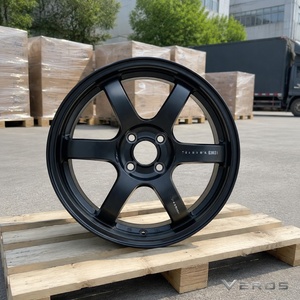 Veros flow FORMING <span class=keywords><strong>Te37</strong></span>แข่งรถ <span class=keywords><strong>Volk</strong></span> สีดำ<span class=keywords><strong>4x100</strong></span> 4x114.3 16 17นิ้วเหมาะสำหรับ233กอล์ฟล้อรถยนต์ jdm - Product Image 2