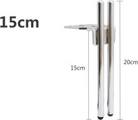 Pieds de canapé traditionnels en fer robustes, pieds de meuble DIY, pieds de table en forme d'épingle à cheveux, pieds à visser avec protection, 15 cm, pour usage hospitalier et en cuisine