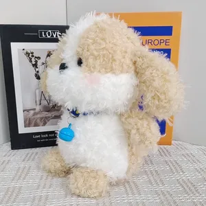 A07229 23Cm Schattige Hond Met Bellen Pluche Speelgoed Knuffel Dieren Speelgoed Kids Klauw Machine