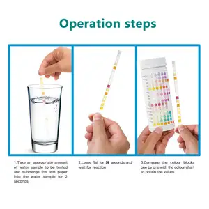 16-in-1 nước uống Kit kiểm tra đa năng chất lượng nước giấy kiểm tra cho vòi nước cũng tap nước thử nghiệm Strips Bộ dụng cụ 100pcs
