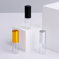 SUMEEAR Flacon de parfum à bille en verre transparent Mini flacons en verre Bouchon à vis 3ml Essential Oil Sample Tester Roller Bottles