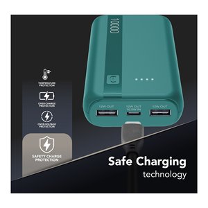 Batterie externe essentielle 10000 mAh, sortie 12 W avec câble USB inclus pour appareils mobiles - Product Image 4