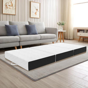 Colchón de espuma viscoelástica de tres pliegues, cama portátil de 3 pliegues de 15cm con cubierta antideslizante lavable extraíble para dormitorios, viajes, camping, invitados - Product Image 1