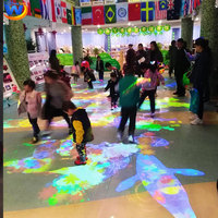 Sistema de Juego de Proyección Interactiva en el Suelo, Proyector de Piso Interactivo para Interiores, para Parques de Atracciones y Salas de Exposiciones