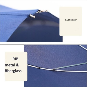 Customizable Double Canopy Straight <b>Umbrella</b> Business Gifts Wedding Modern Hands-Free Windproof Lover Logo Printing Metal - Product Image 5