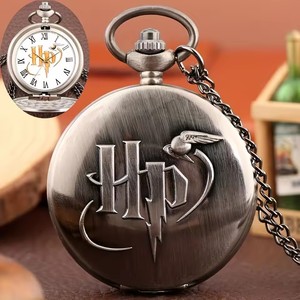 <span class=keywords><strong>Montre</strong></span> de <span class=keywords><strong>Gousset</strong></span> Collier Vif d'Or Poudlard Rétro à Rabat Quartz Chaîne Suspendue pour Hommes et Femmes Accessoire Vestimentaire - Product Image 1