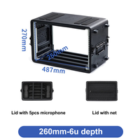 LOGO personalizado Pro Audio Video Accesorios Rack Case 2u 3u 4u 6u Plástico 19 pulgadas Flight Case