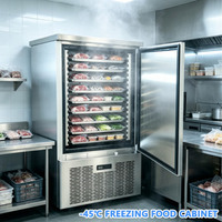 Acier inoxydable de haute qualité refroidi par air -45 ℃   Armoire congélateur pour aliments, équipement de congélation rapide pour la cuisine