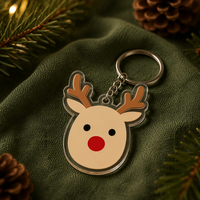 Porte-clés de Noël en acrylique personnalisés BOCE 2027, décoration créative pour les fêtes
