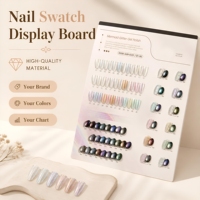 Livre de nuancier d'ongles en acrylique personnalisé avec logo, présentoir de couleurs pour nail art, échantillons de vernis gel pré-peints amovibles pour salon de manucure