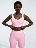 Ensemble de yoga 2 pièces en coton pour femme, avec logo personnalisé, leggings taille haute effet push-up et brassière de sport, vêtements de sport et de yoga, OEM