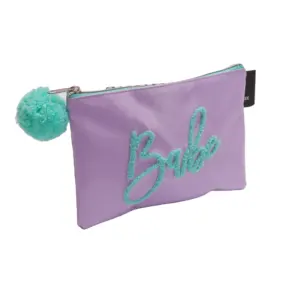 Chenille Letter Bag Flat Pouch Multi-purpose PU Cosmetic Bags Travel Makeup Bag With Zipper Pouches For Travel Gym Beach